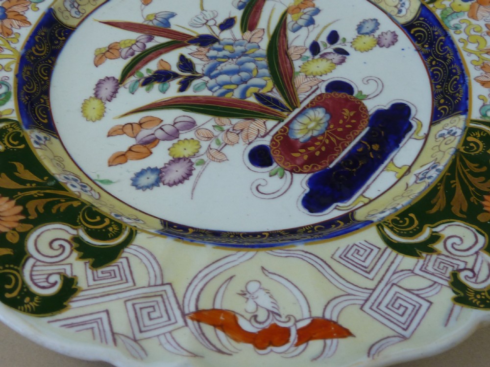 12 Masons Patent Ironstone China Dinner Plates Service Dishes Pottery Japan Pattern Antique Higginbotham Irish View VII