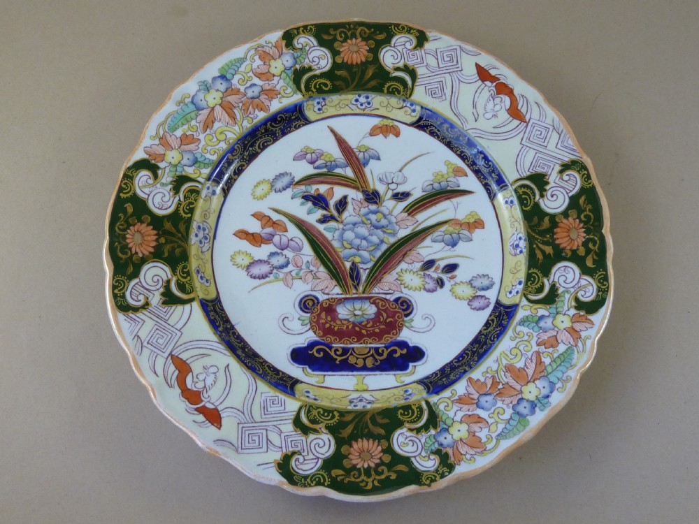 12 Masons Patent Ironstone China Dinner Plates Service Dishes Pottery Japan Pattern Antique Higginbotham Irish View VIII