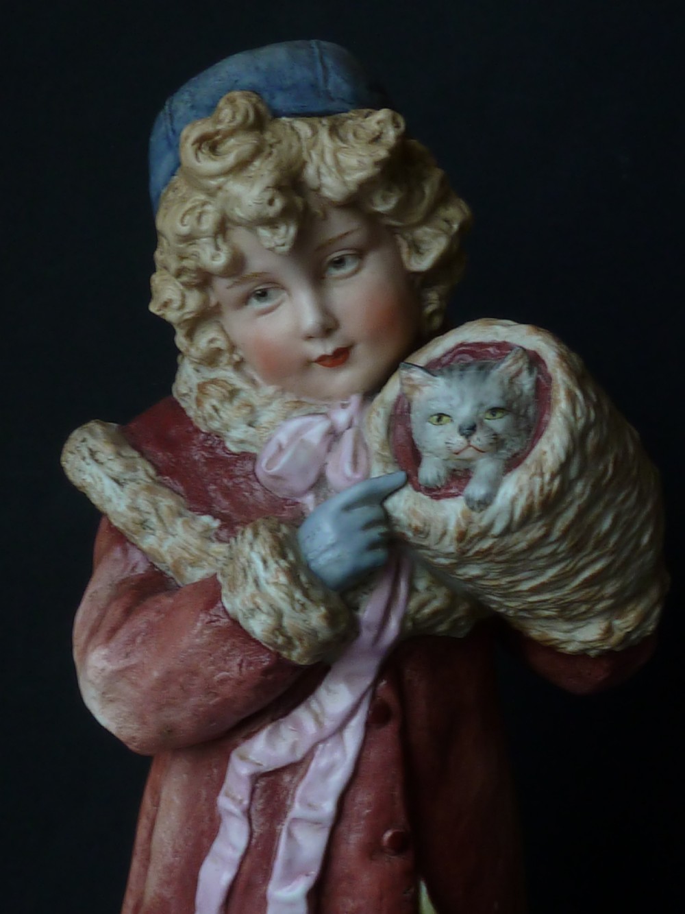 Gebruder Heubach Figurines Victorian German Bisque Porcelain Figures Children Pets View VIII