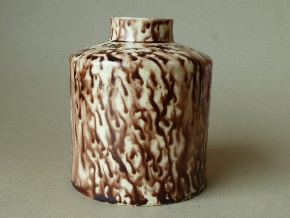 18th Century Whieldon Tea Caddy Canister 1770 English Creamware Pottery