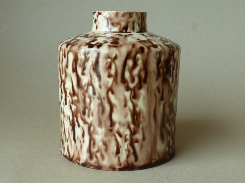 18th Century Whieldon Tea Caddy Canister 1770 English Creamware Pottery View II