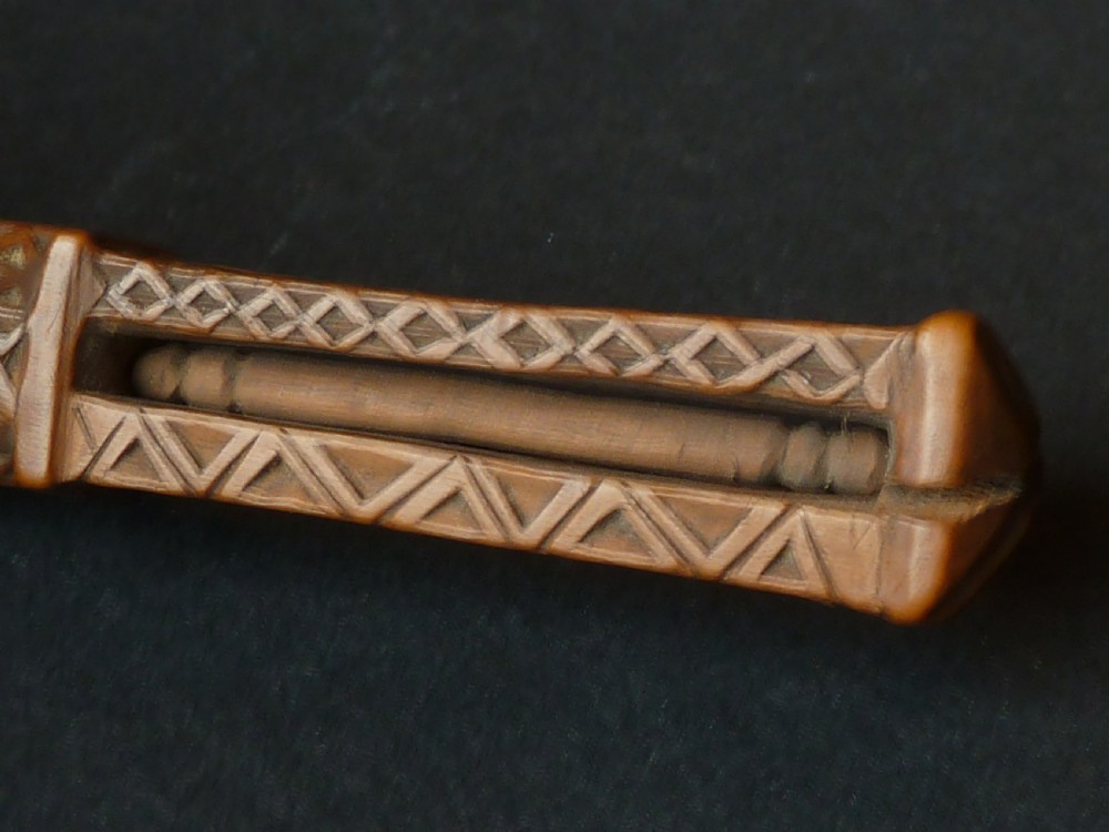 Apple Corer Boxwood Chip Carved Treen Georgian Welsh View VIII