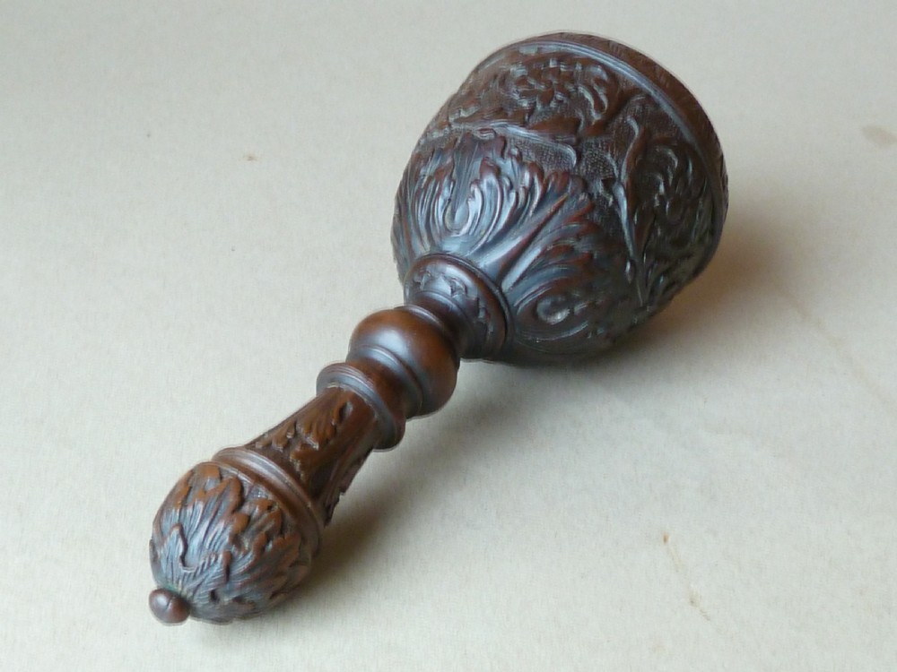 French Cesar Bagard Carved Fruitwood Hand Bell Dressing Table 17th Century View VI
