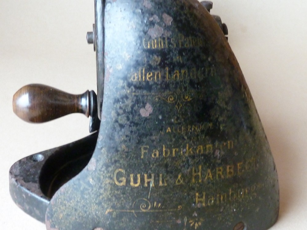 Jupiter Pencil Sharpener Bleistiftschärf-Maschine Patent Guhl & Harbeck Hamburg Antique Mechanical View VI