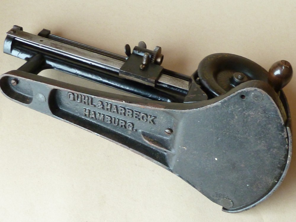 Jupiter Pencil Sharpener Bleistiftschärf-Maschine Patent Guhl & Harbeck Hamburg Antique Mechanical View VIII