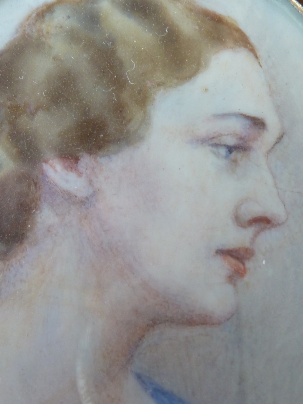 Susie Lassam RMS RA Signed Hand Painted Portrait Miniature Jane Lady Woman Artist Art Deco 30s View III