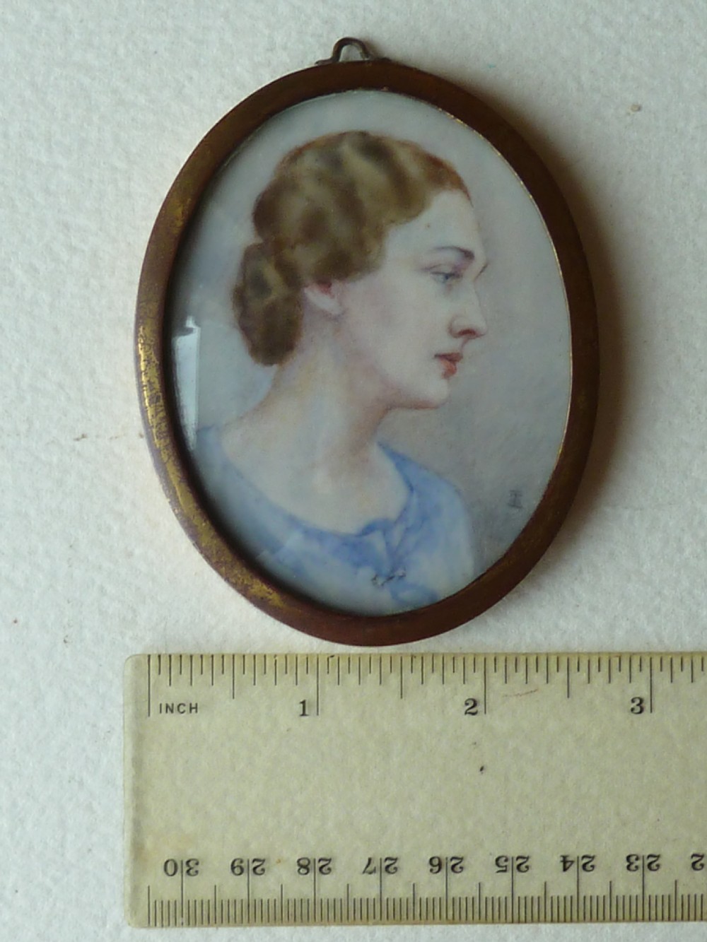 Susie Lassam RMS RA Signed Hand Painted Portrait Miniature Jane Lady Woman Artist Art Deco 30s View IV