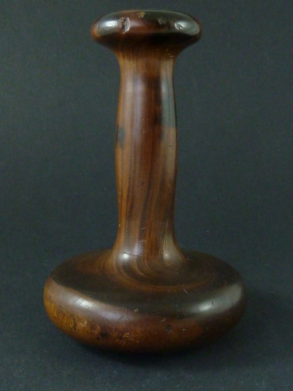 Turned Lignum Vitae Linen Smoother Burnisher Slickenstone Saddlers Treen View II