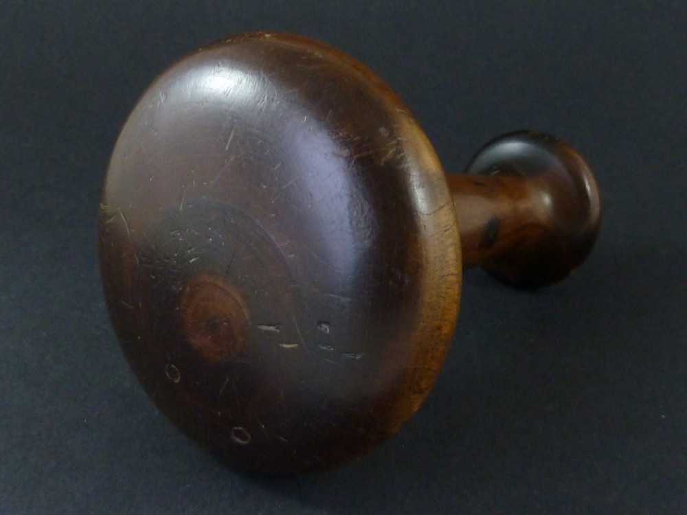 Turned Lignum Vitae Linen Smoother Burnisher Slickenstone Saddlers Treen View III