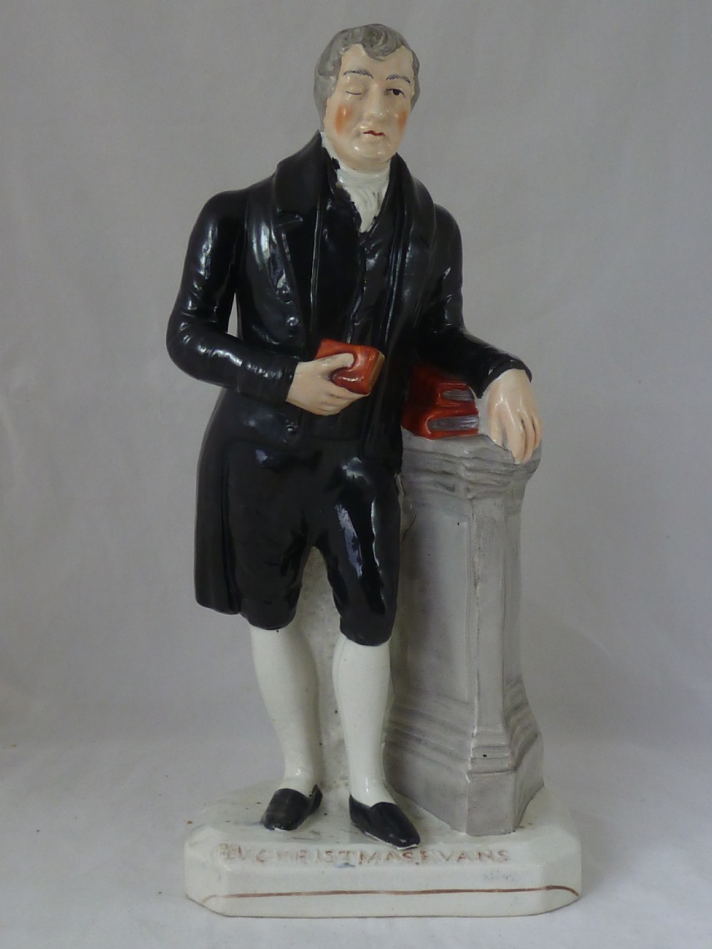 Christmas Evans Staffordshire Pottery Portrait Figure Welsh Baptist Victorian