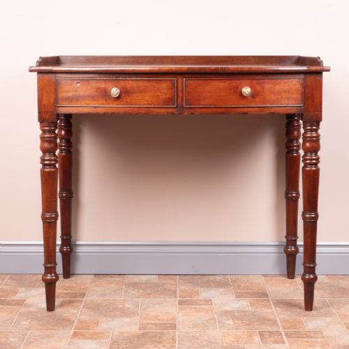 19thc two drawer table - CATEGORY: ANTIQUE TABLES - DATED 19TH CENTURY