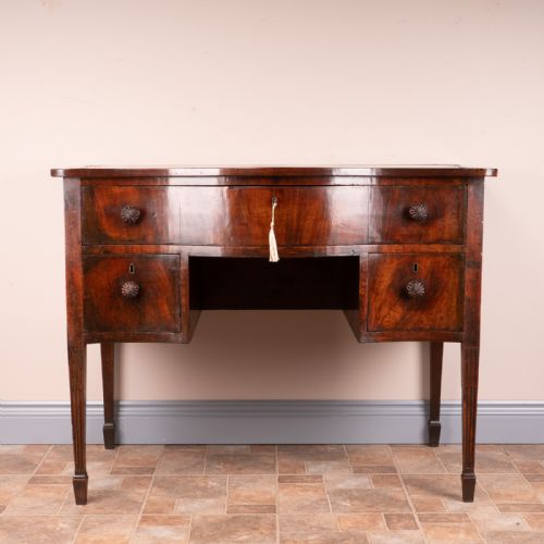 SERPENTINE FRONTED THREE DRAWER WRITING TABLE - ADDITIONAL PHOTO 1
