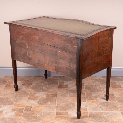 SERPENTINE FRONTED THREE DRAWER WRITING TABLE - ADDITIONAL PHOTO 9
