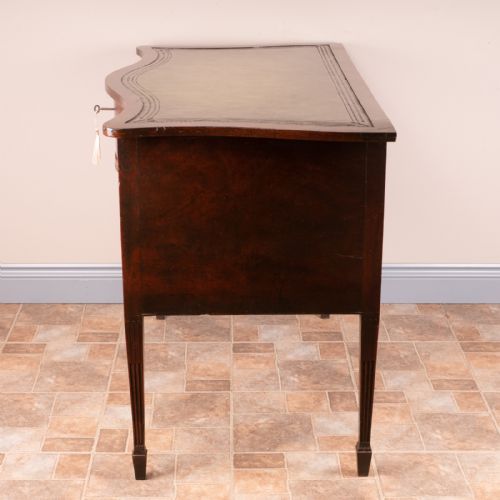 SERPENTINE FRONTED THREE DRAWER WRITING TABLE - ADDITIONAL PHOTO 12