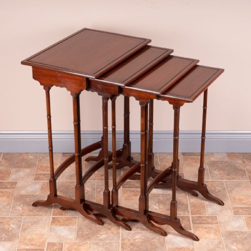 edwardian mahogany quartetto nest of tables - CATEGORY: ANTIQUE TABLES - DATED EDWARDIAN