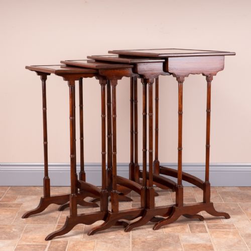 EDWARDIAN MAHOGANY QUARTETTO NEST OF TABLES - ADDITIONAL PHOTO 3