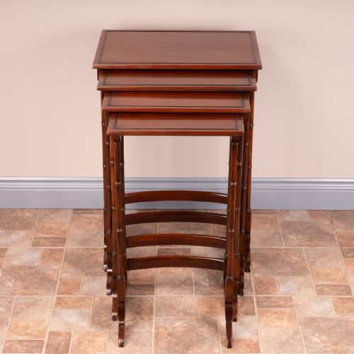 EDWARDIAN MAHOGANY QUARTETTO NEST OF TABLES - ADDITIONAL PHOTO 4