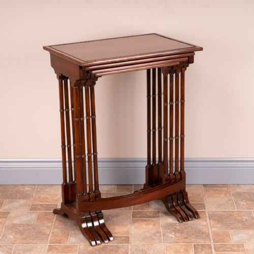 EDWARDIAN MAHOGANY QUARTETTO NEST OF TABLES - ADDITIONAL PHOTO 8