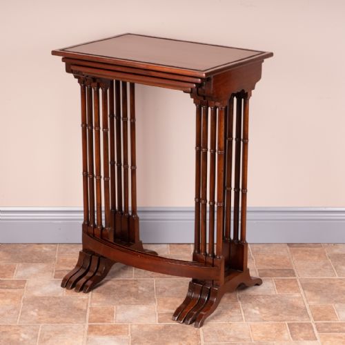EDWARDIAN MAHOGANY QUARTETTO NEST OF TABLES - ADDITIONAL PHOTO 9