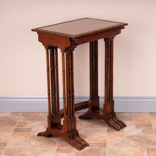 EDWARDIAN MAHOGANY QUARTETTO NEST OF TABLES - ADDITIONAL PHOTO 11