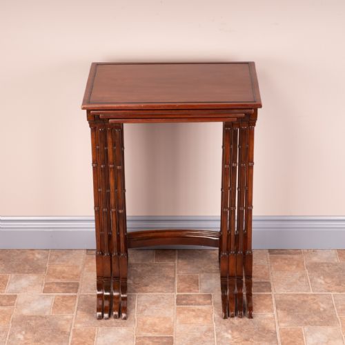 EDWARDIAN MAHOGANY QUARTETTO NEST OF TABLES - ADDITIONAL PHOTO 12