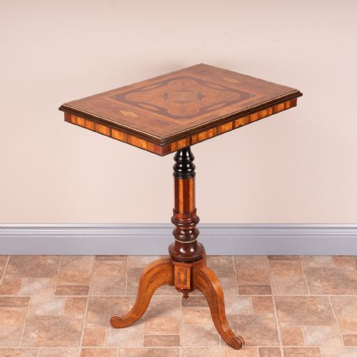 DRUCE CO HIGH QUALITY SPECIMEN INLAID TRIPOD TABLE - ADDITIONAL PHOTO 3