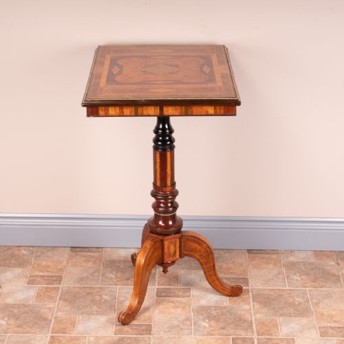 DRUCE CO HIGH QUALITY SPECIMEN INLAID TRIPOD TABLE - ADDITIONAL PHOTO 4