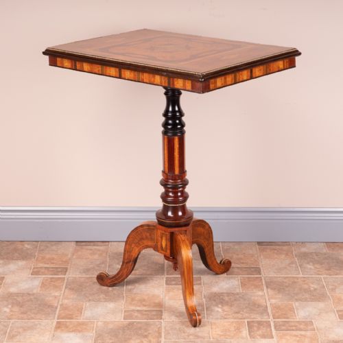 DRUCE CO HIGH QUALITY SPECIMEN INLAID TRIPOD TABLE - ADDITIONAL PHOTO 6