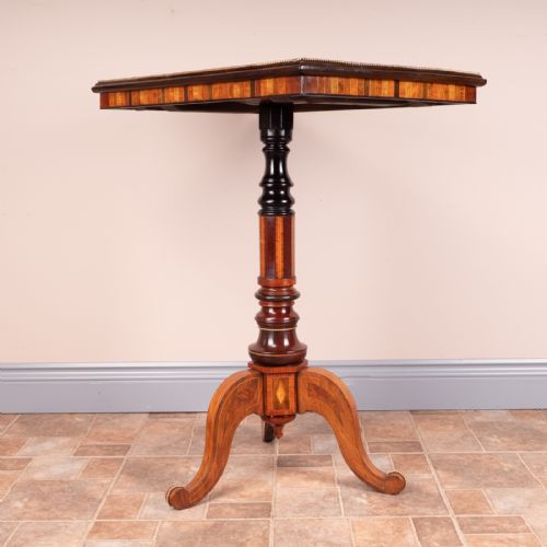 DRUCE CO HIGH QUALITY SPECIMEN INLAID TRIPOD TABLE - ADDITIONAL PHOTO 11