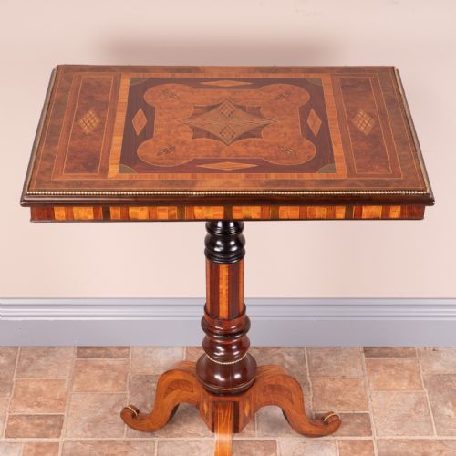 DRUCE CO HIGH QUALITY SPECIMEN INLAID TRIPOD TABLE - ADDITIONAL PHOTO 12