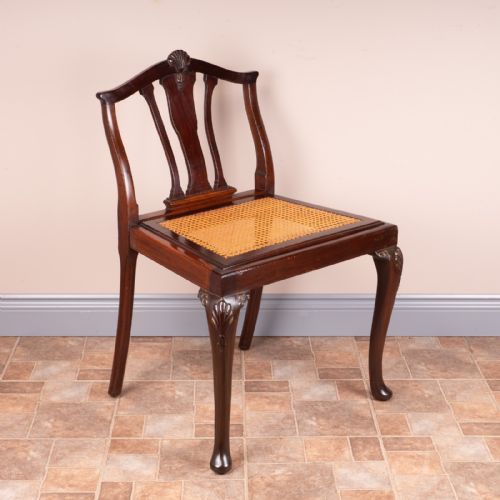 low backed cane seated chair - CATEGORY: ANTIQUE CHAIRS - DATED 1920