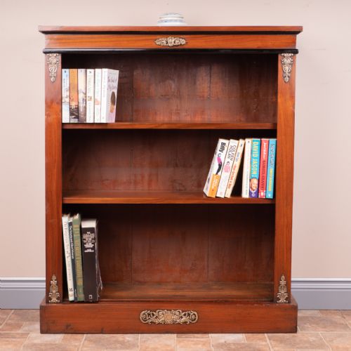 BRASS MOUNTED WALNUT OPEN BOOKCASE - ADDITIONAL PHOTO 1