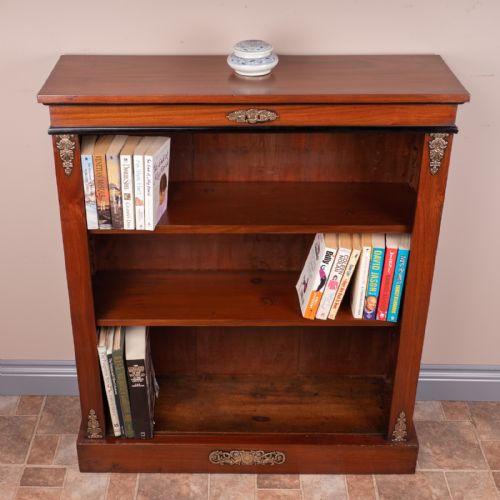 BRASS MOUNTED WALNUT OPEN BOOKCASE - ADDITIONAL PHOTO 2