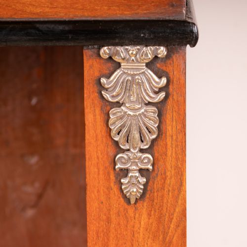 BRASS MOUNTED WALNUT OPEN BOOKCASE - ADDITIONAL PHOTO 10