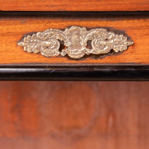 BRASS MOUNTED WALNUT OPEN BOOKCASE - ADDITIONAL PHOTO 11