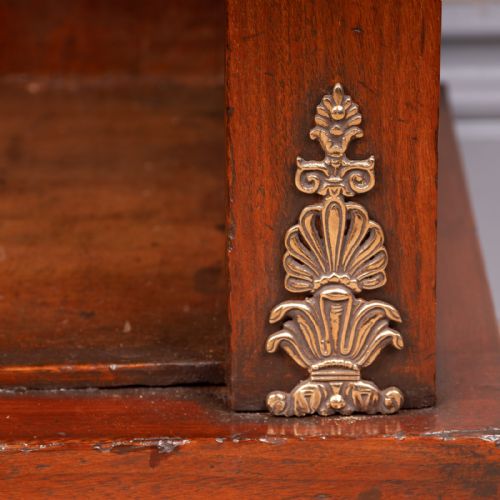 BRASS MOUNTED WALNUT OPEN BOOKCASE - ADDITIONAL PHOTO 12