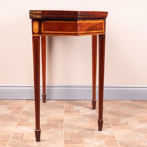 GEORGIAN INLAID MAHOGANY CARD TABLE - ADDITIONAL PHOTO 2