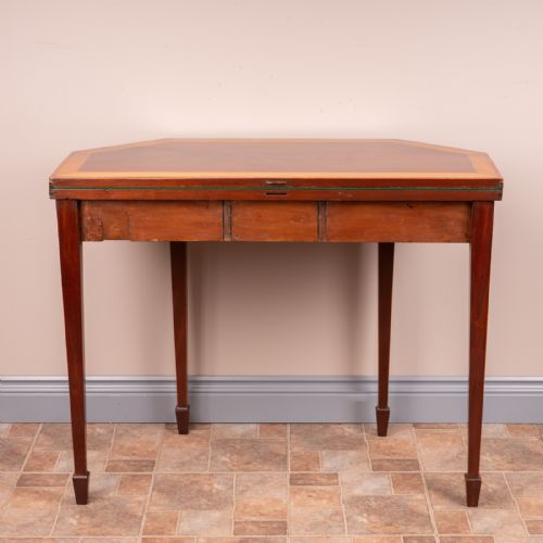 GEORGIAN INLAID MAHOGANY CARD TABLE - ADDITIONAL PHOTO 5
