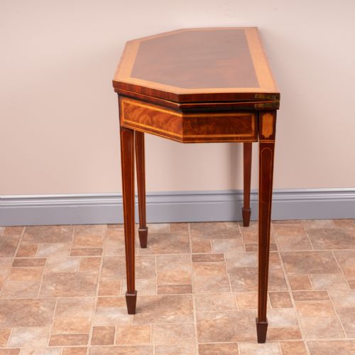 GEORGIAN INLAID MAHOGANY CARD TABLE - ADDITIONAL PHOTO 6