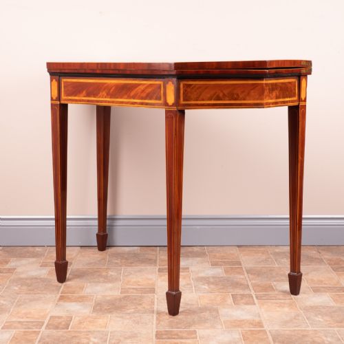 GEORGIAN INLAID MAHOGANY CARD TABLE - ADDITIONAL PHOTO 8