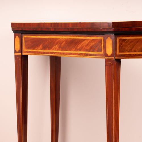 GEORGIAN INLAID MAHOGANY CARD TABLE - ADDITIONAL PHOTO 9