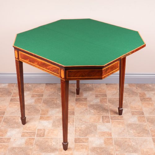 GEORGIAN INLAID MAHOGANY CARD TABLE - ADDITIONAL PHOTO 11