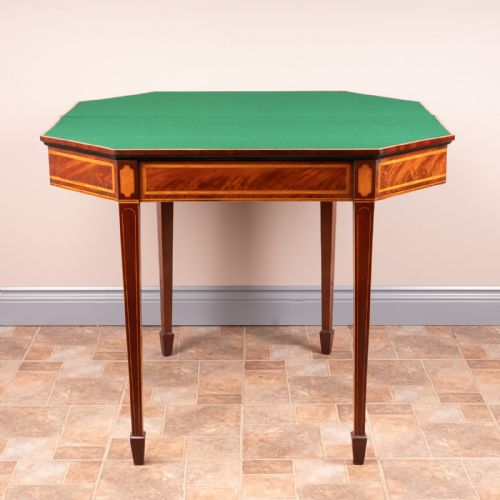 GEORGIAN INLAID MAHOGANY CARD TABLE - ADDITIONAL PHOTO 12