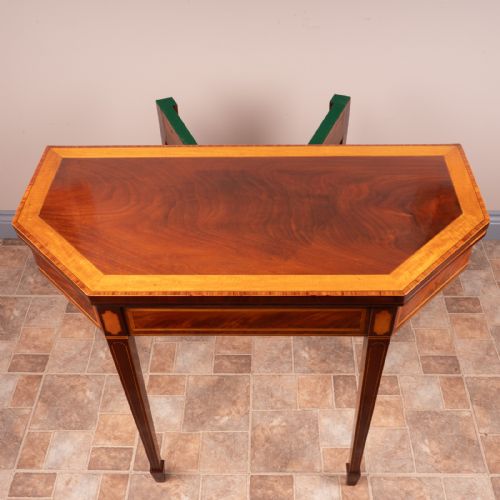 GEORGIAN INLAID MAHOGANY CARD TABLE - ADDITIONAL PHOTO 15