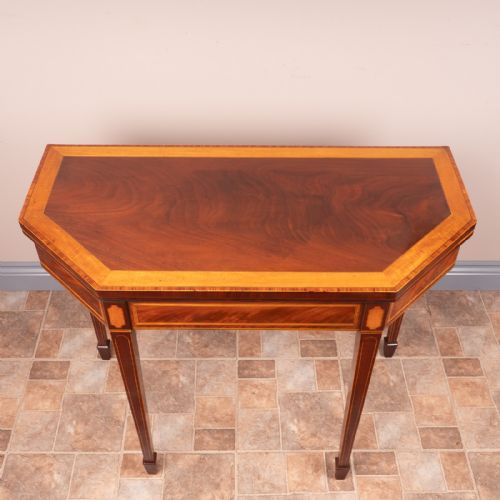 GEORGIAN INLAID MAHOGANY CARD TABLE - ADDITIONAL PHOTO 16