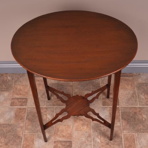 19THC MAHOGANY OVAL OCCASIONAL TABLE - ADDITIONAL PHOTO 1