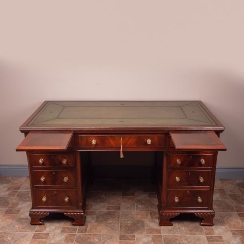 MAPLE CO MAHOGANY DESK - ADDITIONAL PHOTO 3