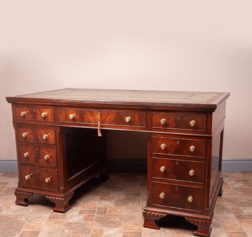 MAPLE CO MAHOGANY DESK - ADDITIONAL PHOTO 5
