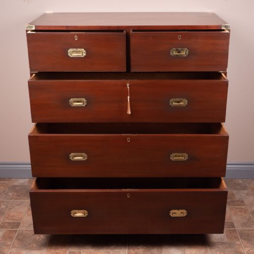 19THC CAMPAIGN CHEST OF DRAWERS - ADDITIONAL PHOTO 2