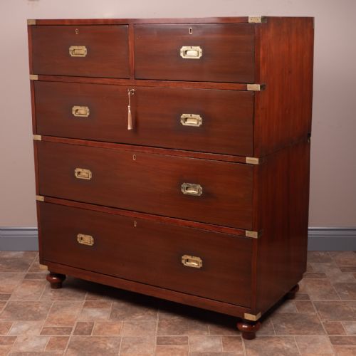 19THC CAMPAIGN CHEST OF DRAWERS - ADDITIONAL PHOTO 6